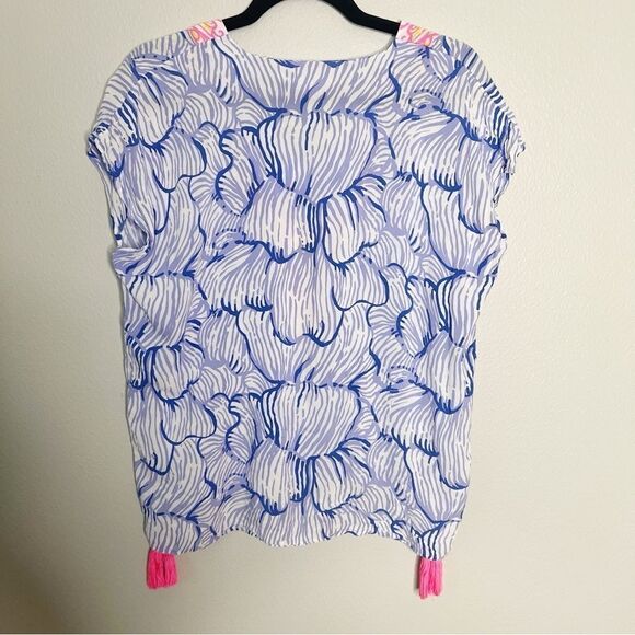 Lilly Pulitzer Sydney Caftan Top Lilly's Lilac House of Nemo Size XXS XS - Picture 3 of 6